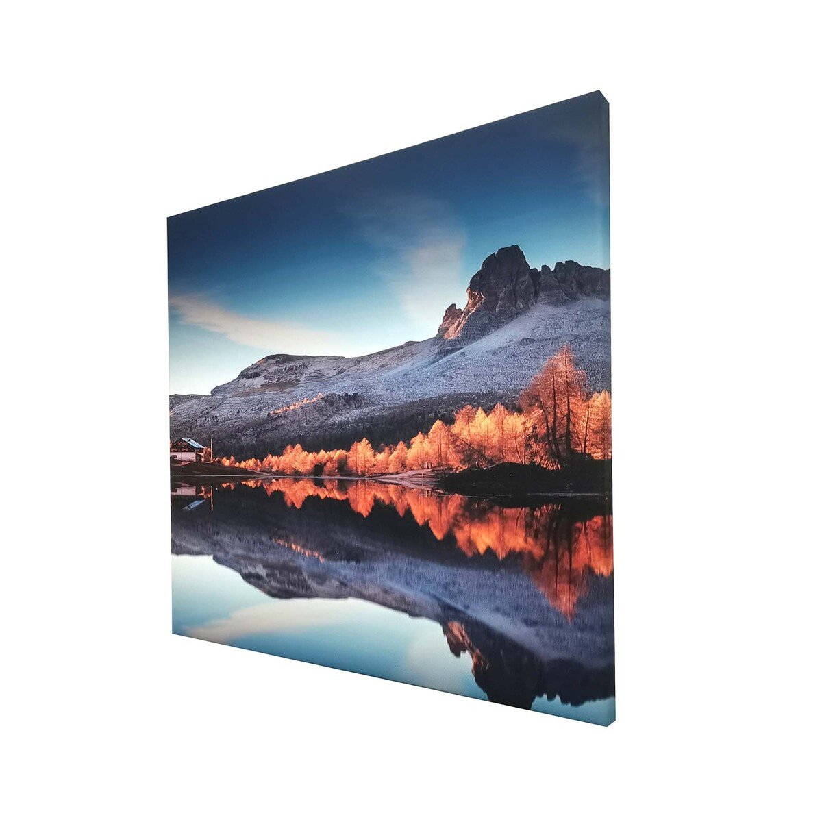 Maple Leaf Canvas Wall Picture With Wooden Frame 30x30cm
