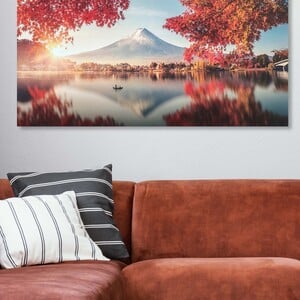 Maple Leaf Canvas Wall Picture With Wooden Frame 100x140cm