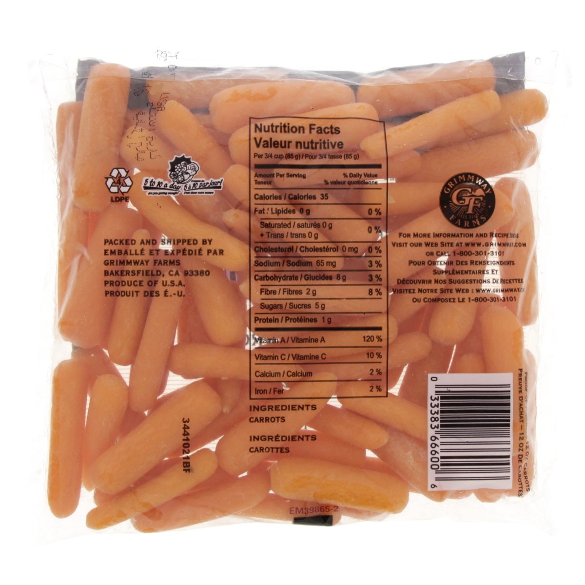 Baby Carrots Peeled USA 340g