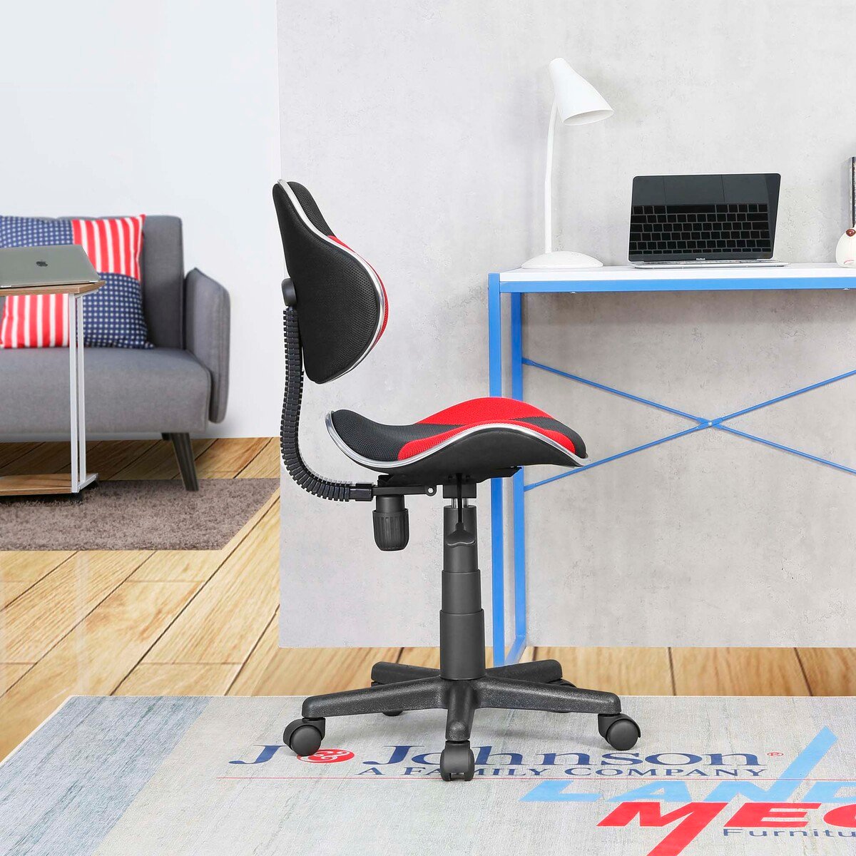 Maple Leaf Adjustable Height Swivel Task Chair QZY-G2B Black & Red