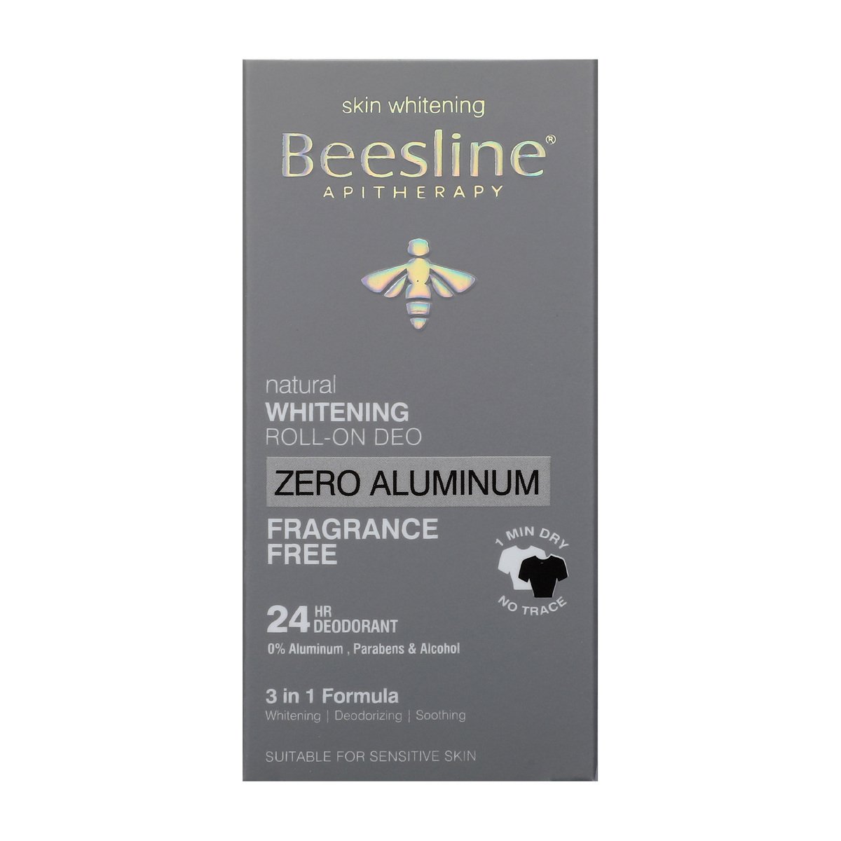 Beesline Whitening Roll On Zero Aluminum Fragrance Free 70ml
