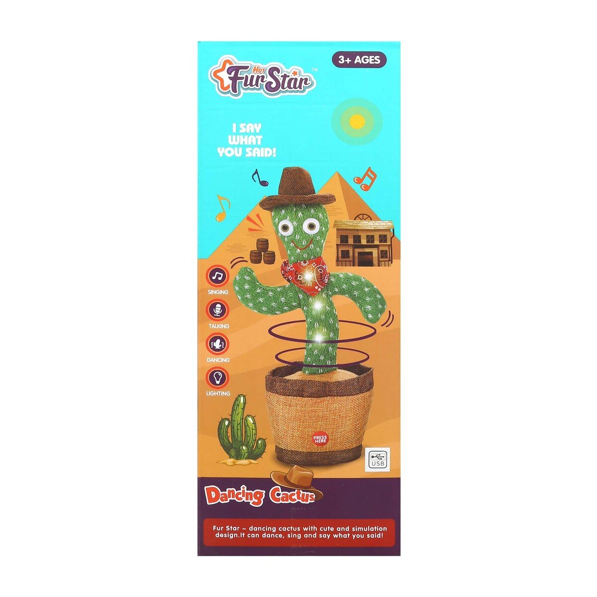 Skid Fusion Rechargeable Dancing Cactus T802-6