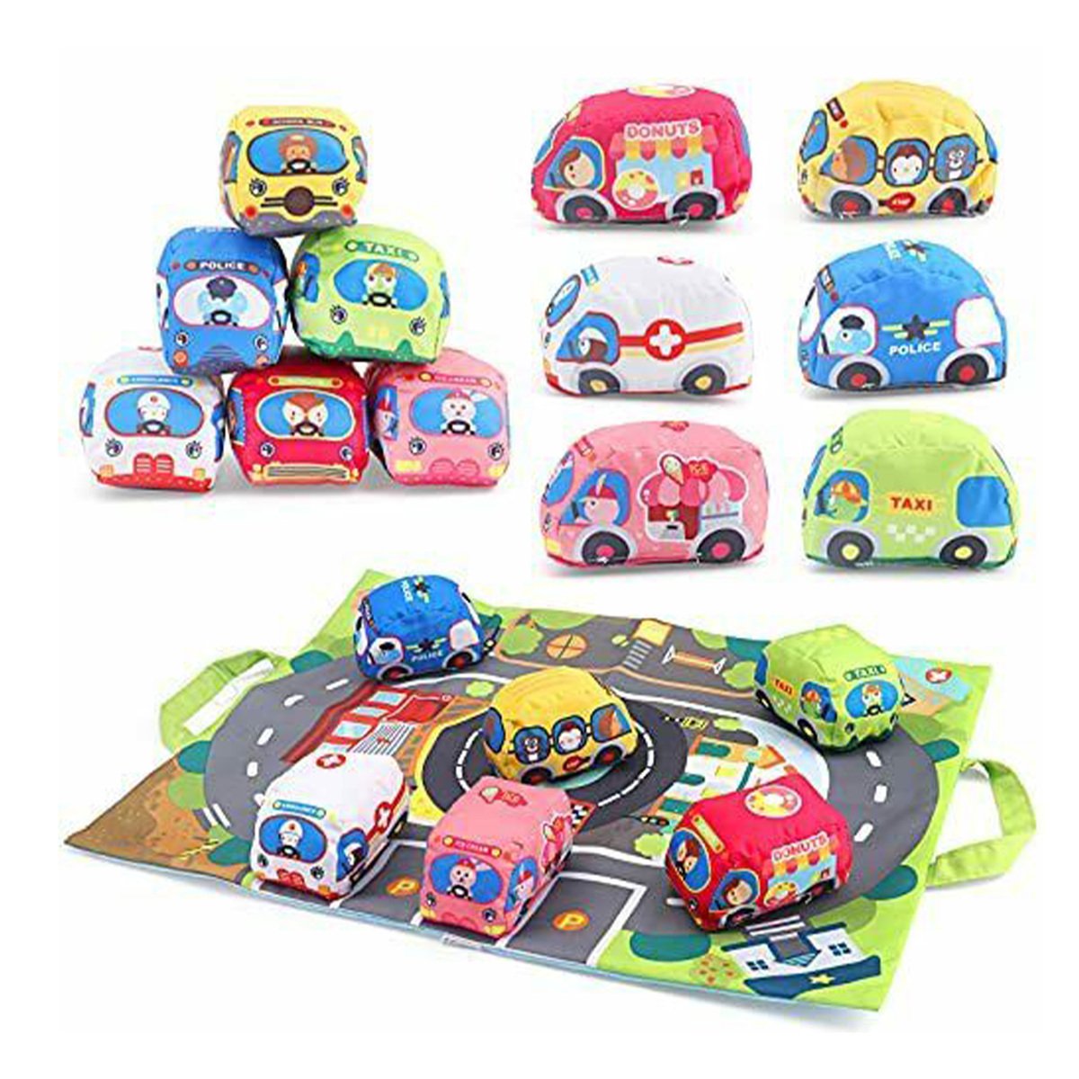 Huanger Soft Cloth Toy Cars HE0252 Online at Best Price | Infant Toys ...