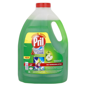 Pril Dishwashing Liquid Secret Of The Cook Vinegar Power Apple 3Litre