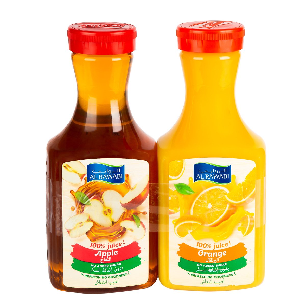 Al Rawabi Juice Apple 1.5 Litres + Orange 1.5 Litres