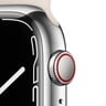 Apple Watch Series 7 GPS + Cellular MKJV3 45mm Silver Stainless Steel Case with Starlight Sport Band