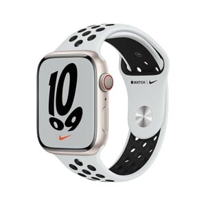 Apple Watch Nike Series 7 GPS + Cellular MKJ33 41mm Starlight Aluminium Case with Pure Platinum/Black Nike Sport Band