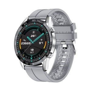 Xcell Classic-3Talk Smart Watch Silver With Grey Silicon Strap