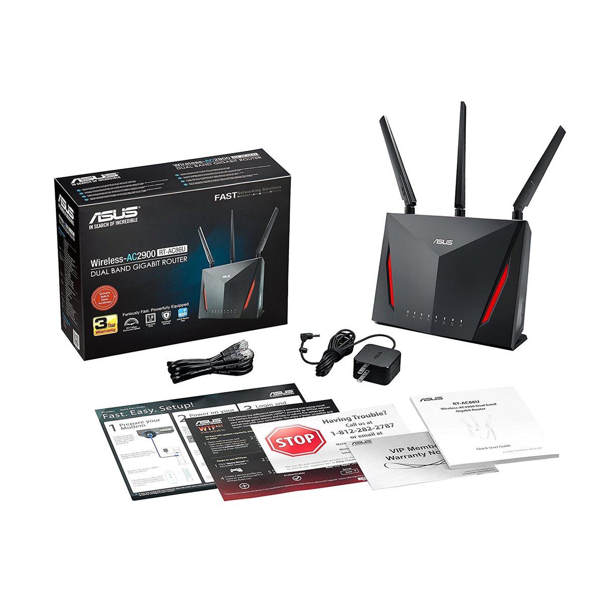 ASUS RT-AC86U AC2900 Dual Band Gigabit WiFi Gaming Router
