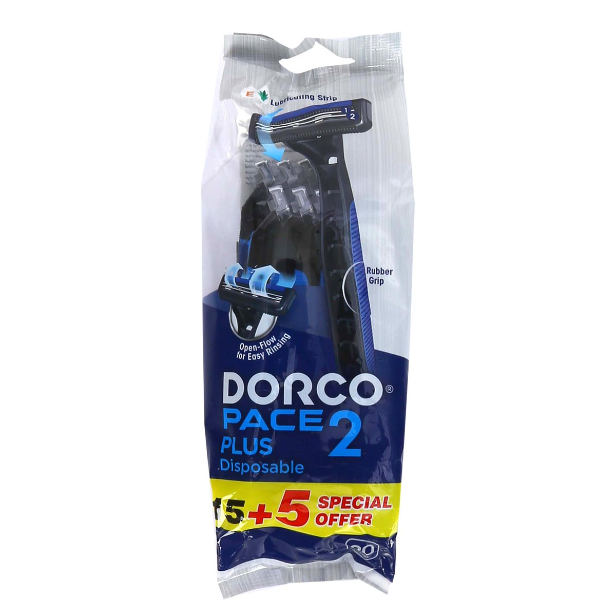 اشتري قم بشراء Dorco Pace 2 Plus Disposable Razor For Men 15+5 Online at Best Price من الموقع - من لولو هايبر ماركت Razor Disposable في الامارات