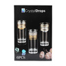 Crystal Drops Glass Tumbler T012B3-GLD 6pcs