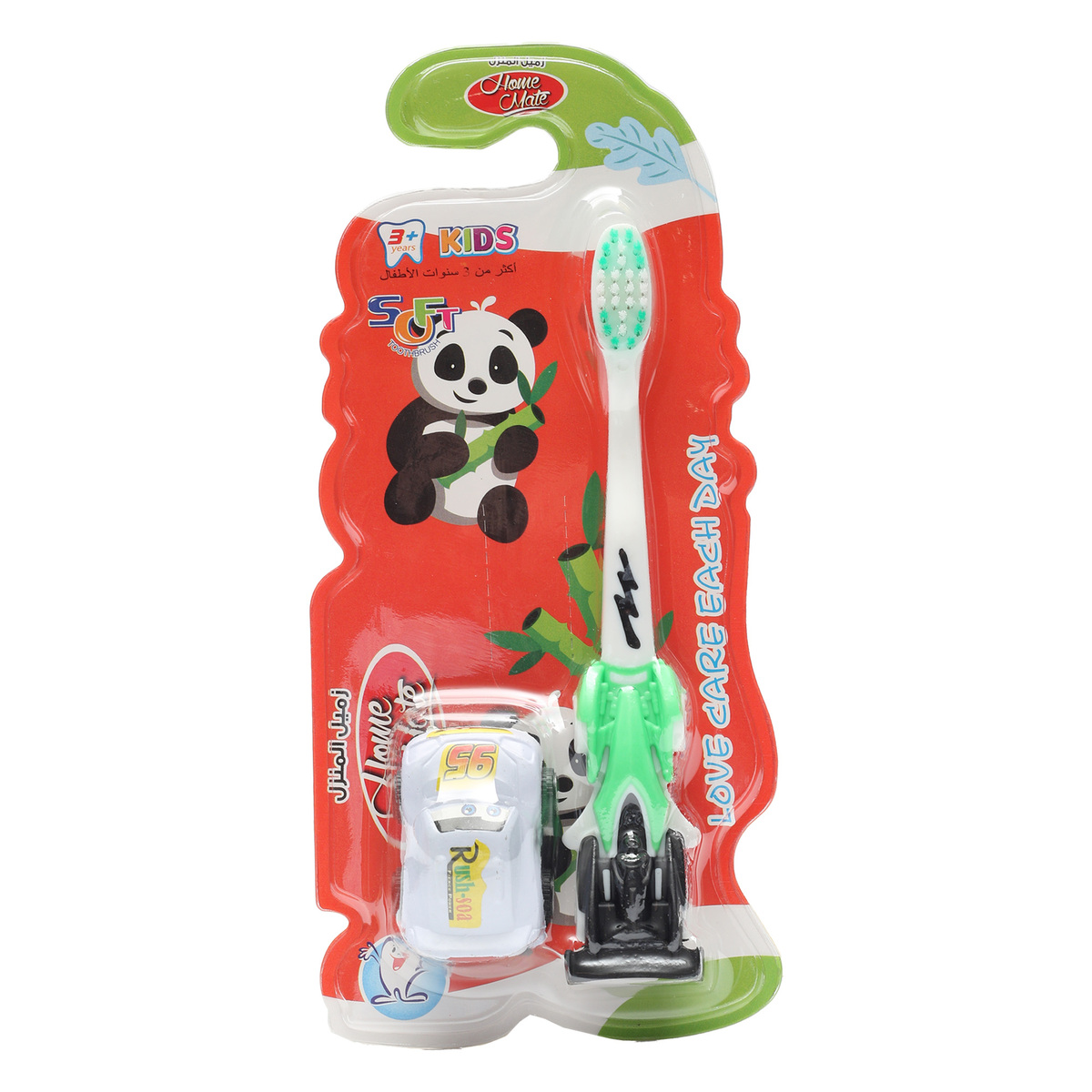 Home Mate Kids Soft Tooth Brush + Toy 3025C 1 pc