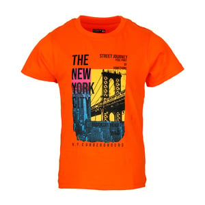 Eten Boys T-Shirt Round-Neck Short Sleeve VJGRP-08 Orange 5-6Y