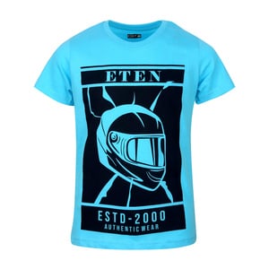 Eten Boys T-Shirt Round-Neck Short Sleeve VJGRP-24 Blue 11-12Y