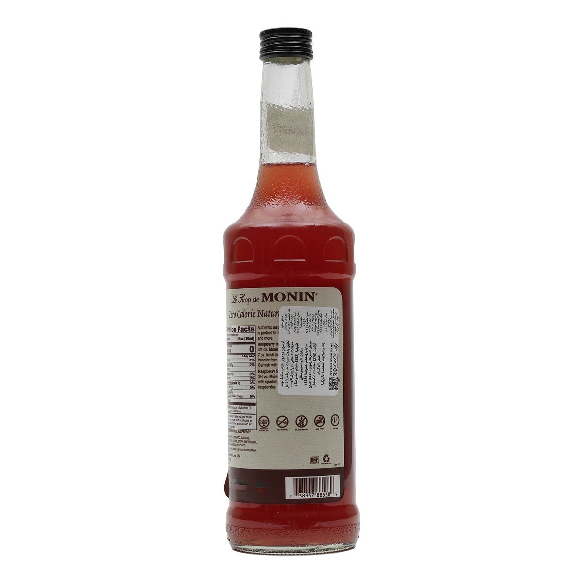 مونين شراب التوت البري الطبيعي خالي من السعرات 750 مل