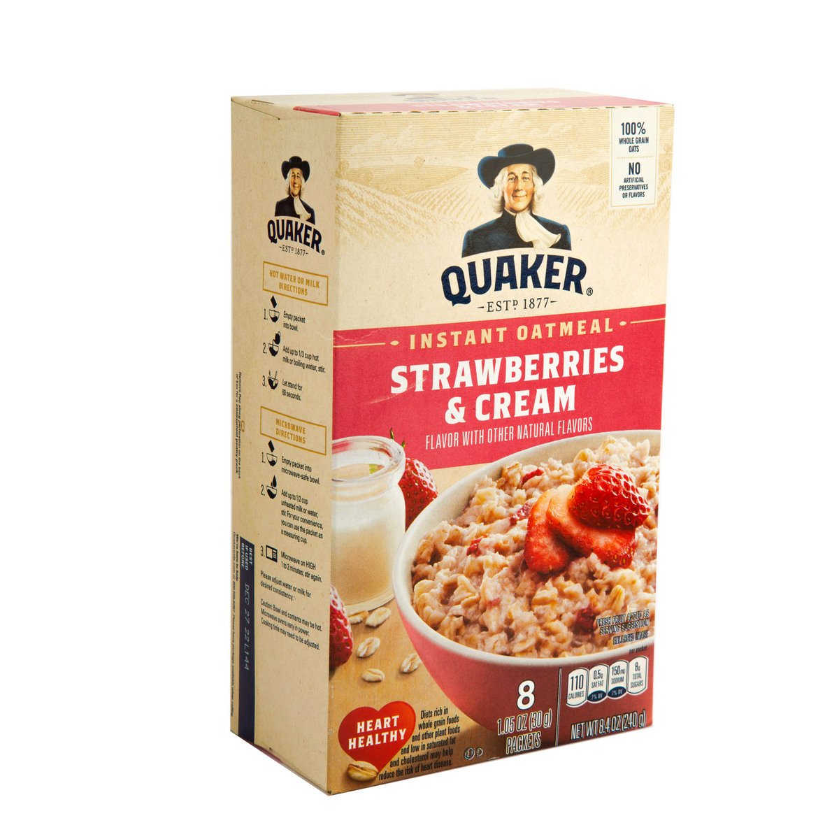 Quaker Strawberries & Cream Instant Oatmeal 240 g
