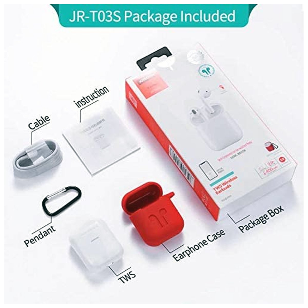 Joyroom Adaptor 2A101 + Bluetooth EarBuds JR-T03S