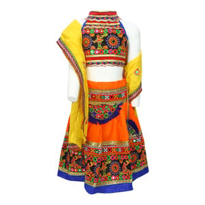 Girls Choli Diwali - Yellow-Orange, 28