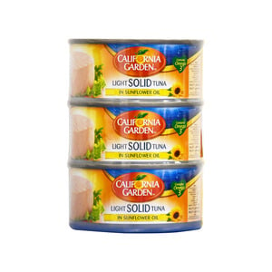 اشتري قم بشراء California Garden Canned Light Solid Tuna In Sunflower Oil 3 x 170g Online at Best Price من الموقع - من لولو هايبر ماركت Canned Tuna في الكويت