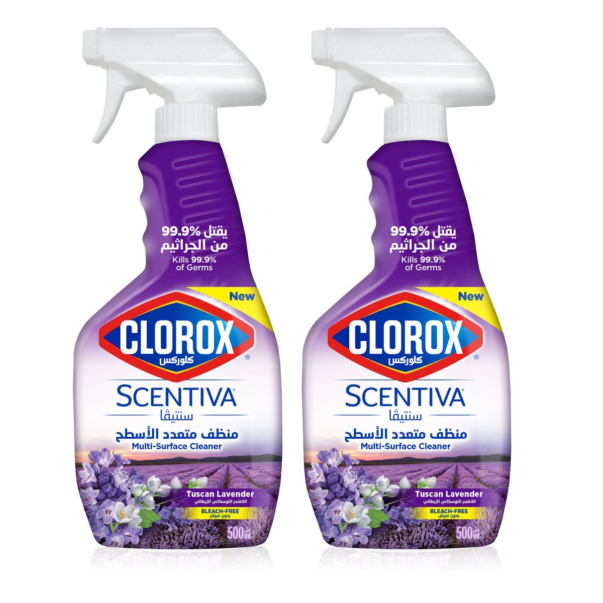 Clorox Multi-Surface Cleaner Scentiva Tuscan Lavender  2 x 500ml