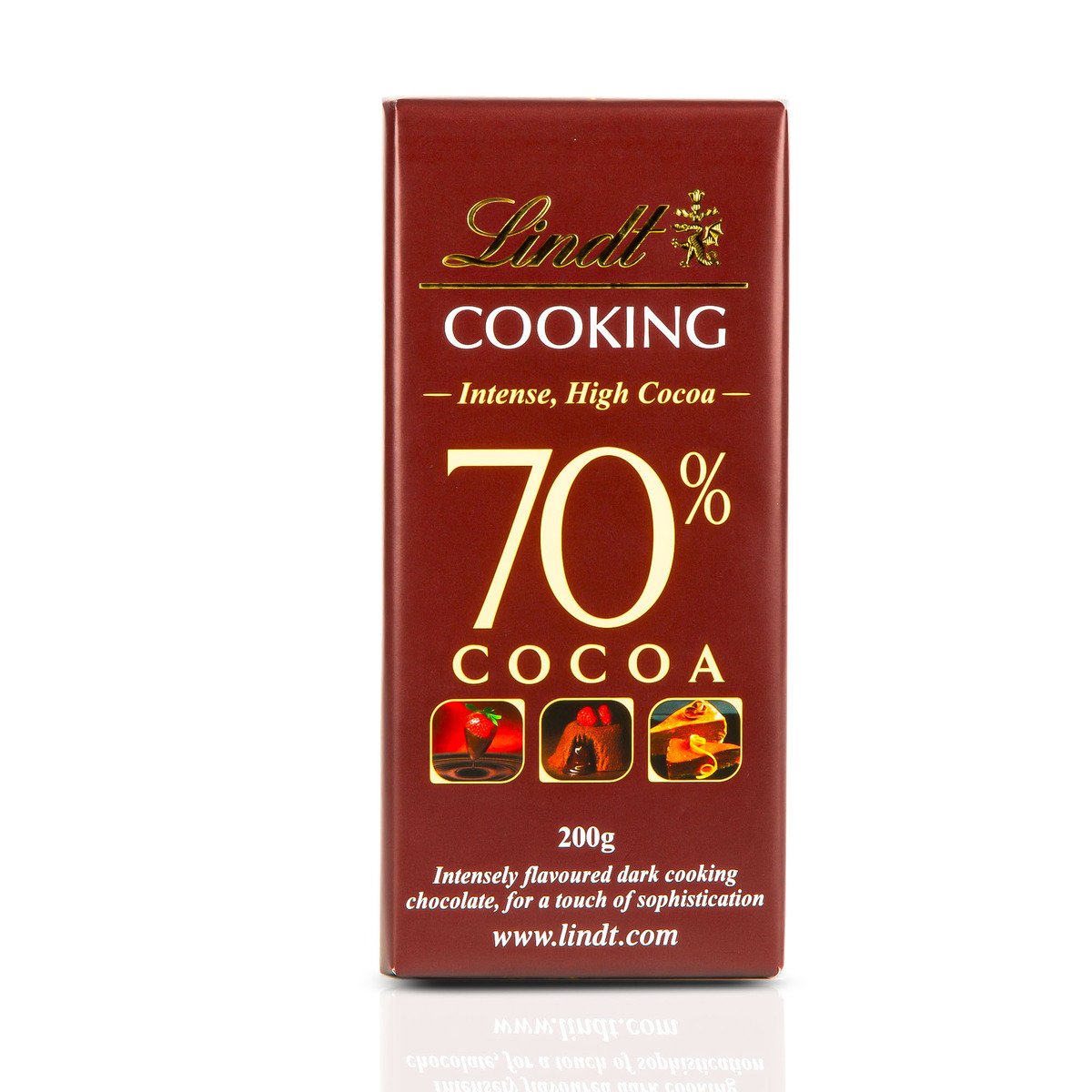 Buy Lindt Cooking 70% Cocoa Intense 200 g Online at Best Price | Covrd Choco.Bars&Tab | Lulu Kuwait in Kuwait