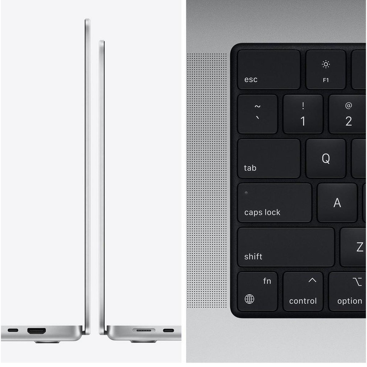Apple MacBook Pro 14" (MKGT3AB/A) Apple M1 Pro chip with 10‑core CPU and 16‑core GPU,16GB RAM,1TB SSD,mac OS,Arabic English Keyboard -Silver