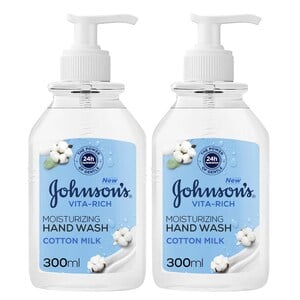 Johnson's Hand Wash Vita Rich Moisturizing Cotton Milk 2 x 300ml