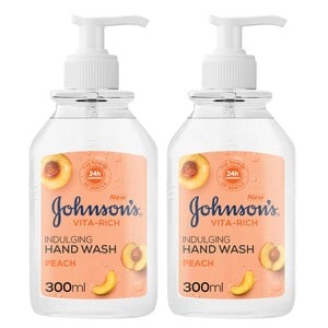 Johnson's Hand Wash Vita Rich Indulging Peach 2 x 300 ml