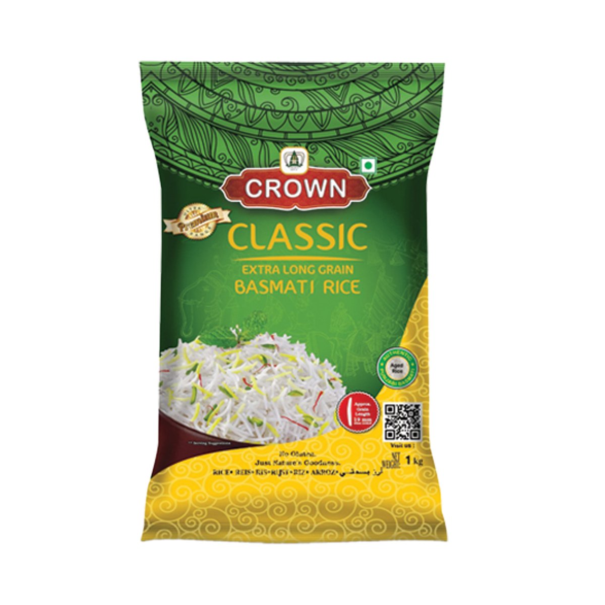 Crown Classic Basmati Rice 3 x 1kg