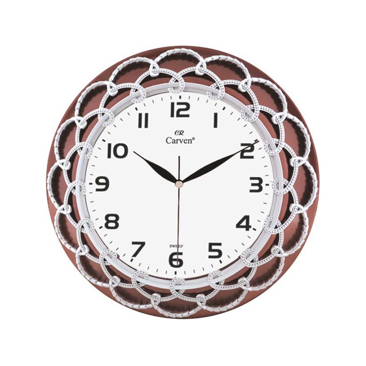 Maple Leaf Battery Operated PVC Wall Clock 38x38cm ML081 Assorted