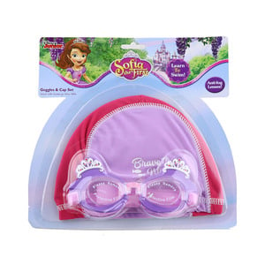 Disney Sofia Kids Girls Swim cap & Goggle Set  SG-002