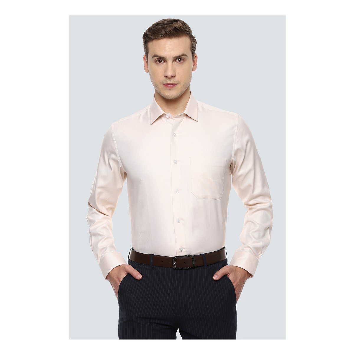 Louis Philippe Men's Formal Shirt LPSFMSLBP31631 Long Sleeve, 39