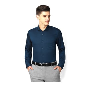 Peter England Men's Formal Shirt PESFOSLF235951 Long Sleeve, 39