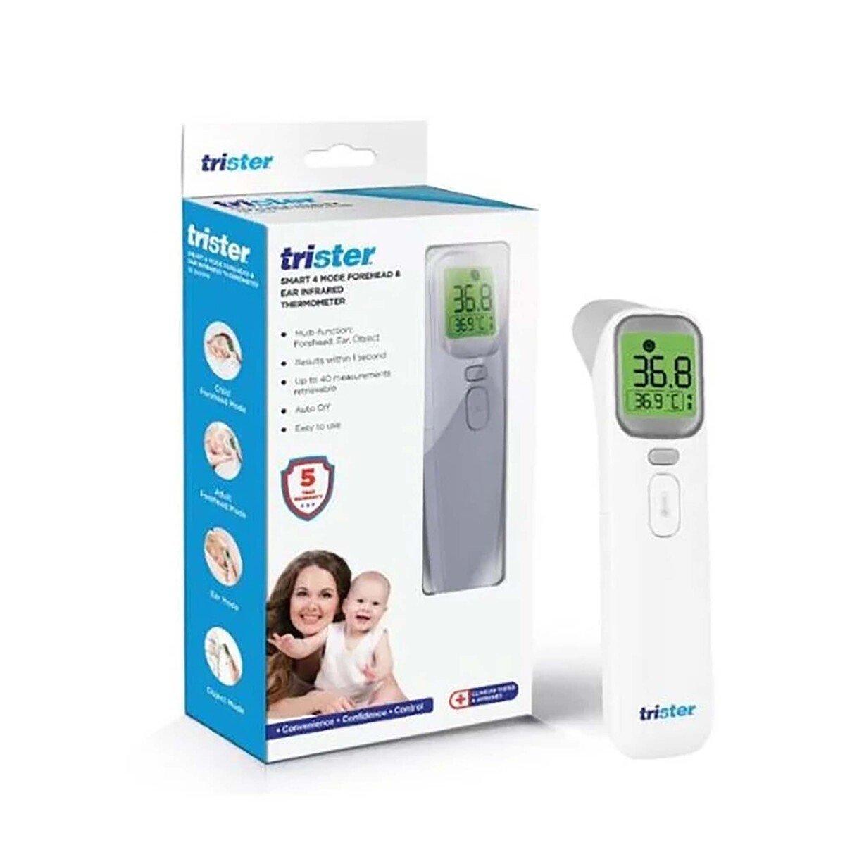 Trister Smart 4 Mode Forehead & Ear Infrared Thermometer TS-240TFR