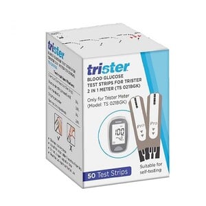 تريستر 2 في 1 قياس سكر الدم، شرائح قياس بي-كيتون 50 حبة TS-021BGS