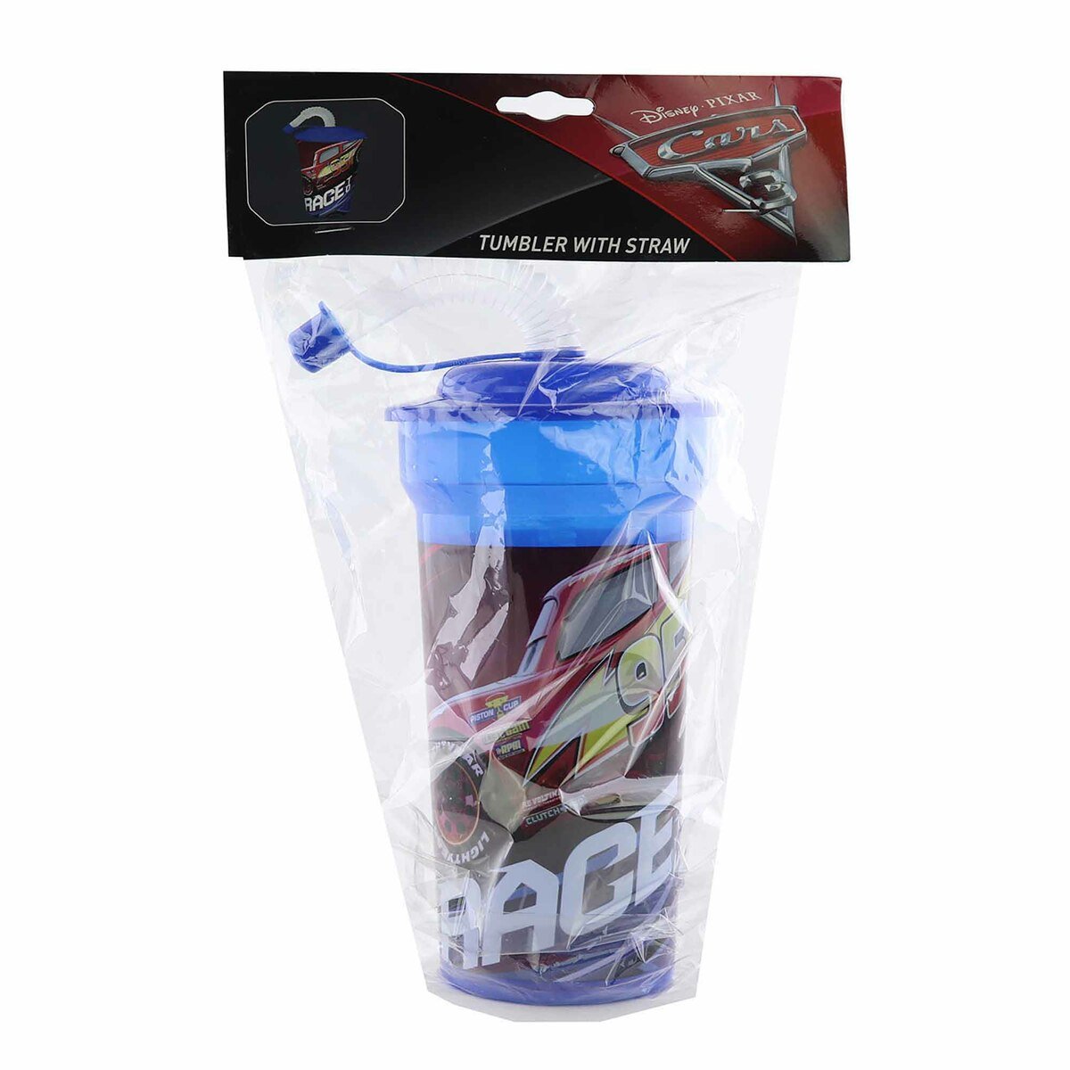 Disney Cars Print Cup With Straw & Lid 400ml WD19448C