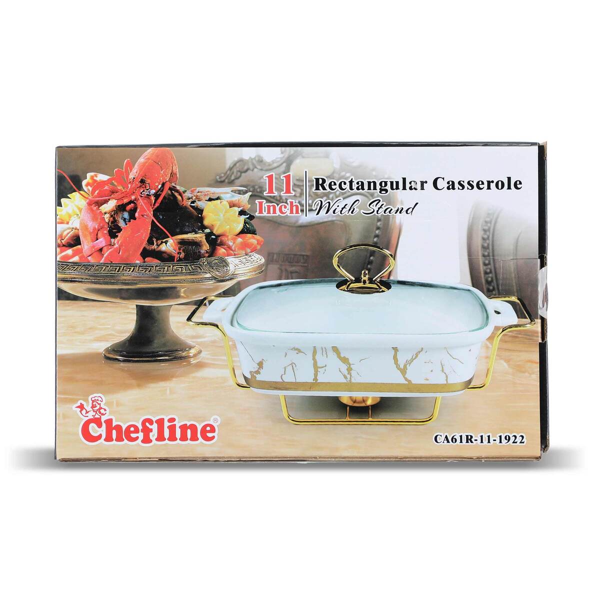 Chefline Rectangular Casserol+Stand CA61R11