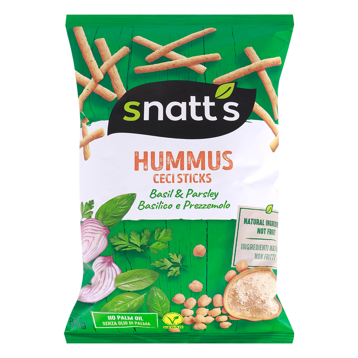 Snatt's Basil & Parsley Hummus Sticks 85 g
