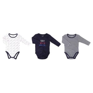 Eten Infant Boys Body Suit Long Sleeve 3Pcs Set SCCIVFB04 0-3M