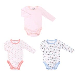 Eten Infant Girls Body Suit Long Sleeve 3Pcs Set SCCIVFG03 9-12M