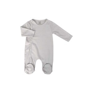 Eten Infant Boys Basic Romper Long Sleeve With Foot 005 Grey 3-6M