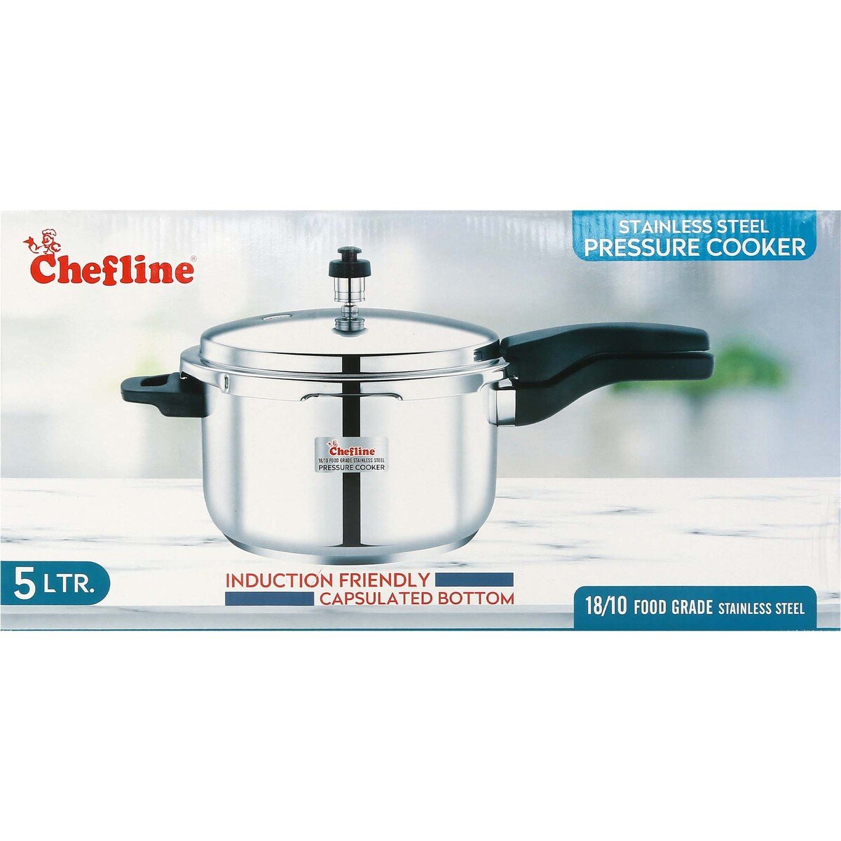 Chefline Stainless Steel Pressure Cooker 5Ltr Made In India