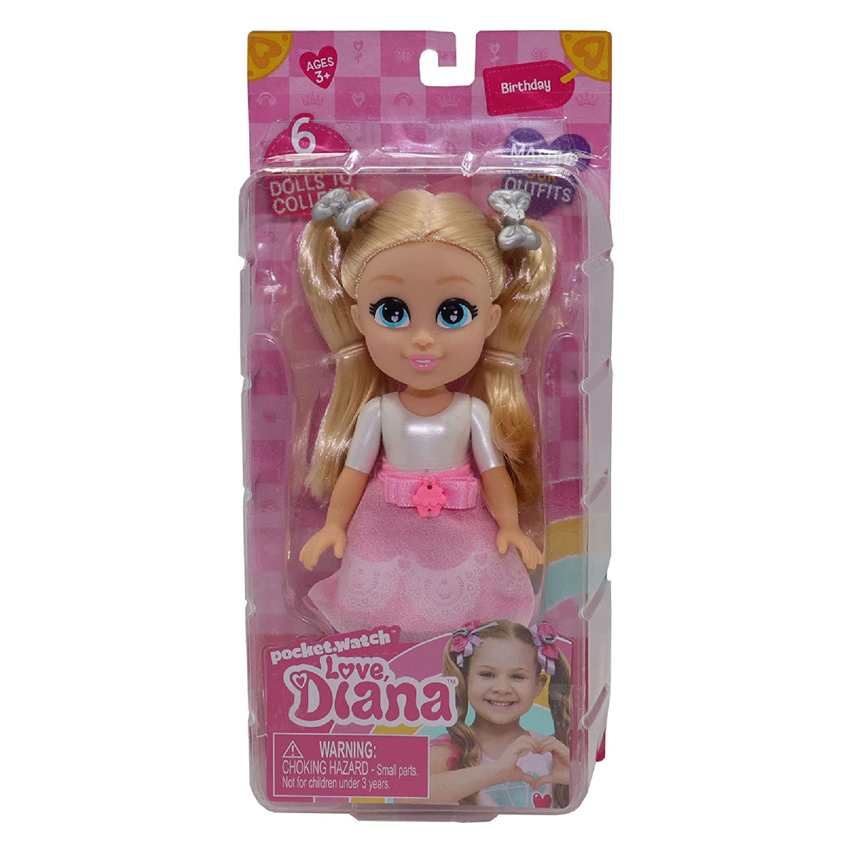 Love Diana Value Doll Birthday, 6 Inches, Fashion Doll 21005HS