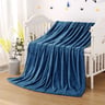 Utica Silky Touch Flannel Blanket Single 150x200cm Blue