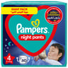 Pampers Diapers Pants Baby Night  Size 4, 9-14kg 60pcs