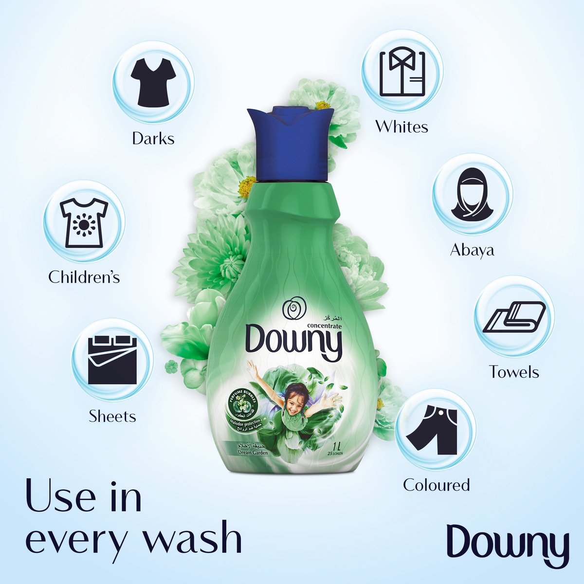 Downy  Fabric Softener Concentrate Dream Garden 3 x 1.5Litre