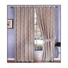 Somer Field Jacquard Window Curtain with 8 Grommets 140X240cm Light Brown