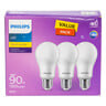 Philips Essential LED Warm White Bulb 13W E27 3000K 3 pcs