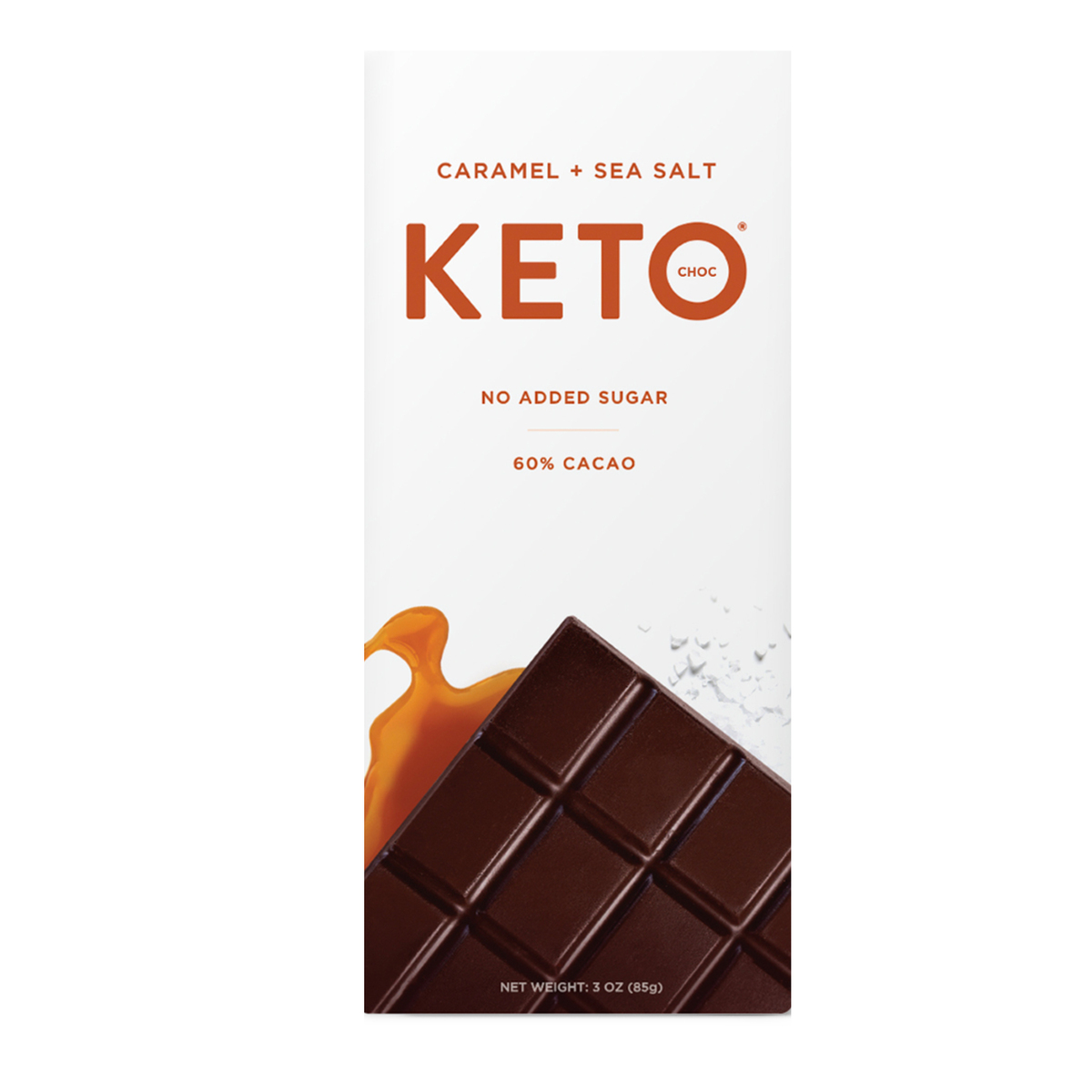 Keto Pint No Added Sugar 60 Cacao Caramel Sea Salt Chocolate 85 g