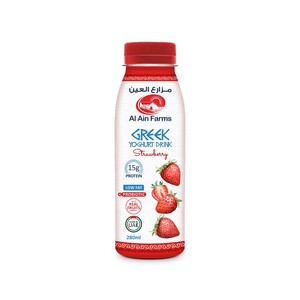 Buy Al Ain Greek Style Strawberry Yoghurt Drink 280 ml Online at Best Price | Flavoured Yoghurt | Lulu UAE in UAE